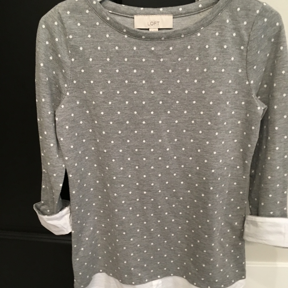 Loft Mixed Media Sweater Sweatshirt